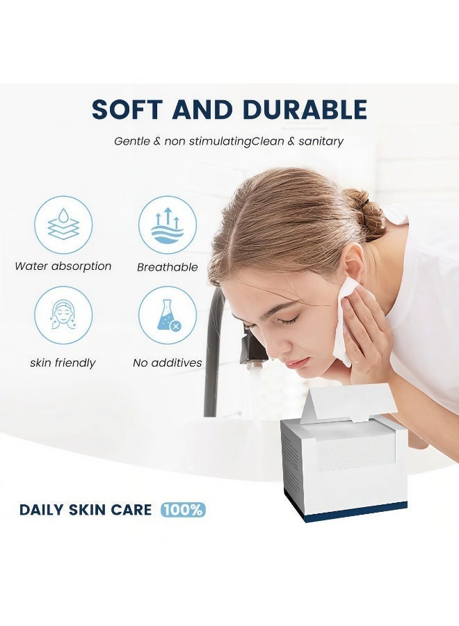 50PCS Disposable Face Towels XL, Soft Biodegradable Facial Towels for Daily Skincare, Cleansing and Makeup Removal - Image 5